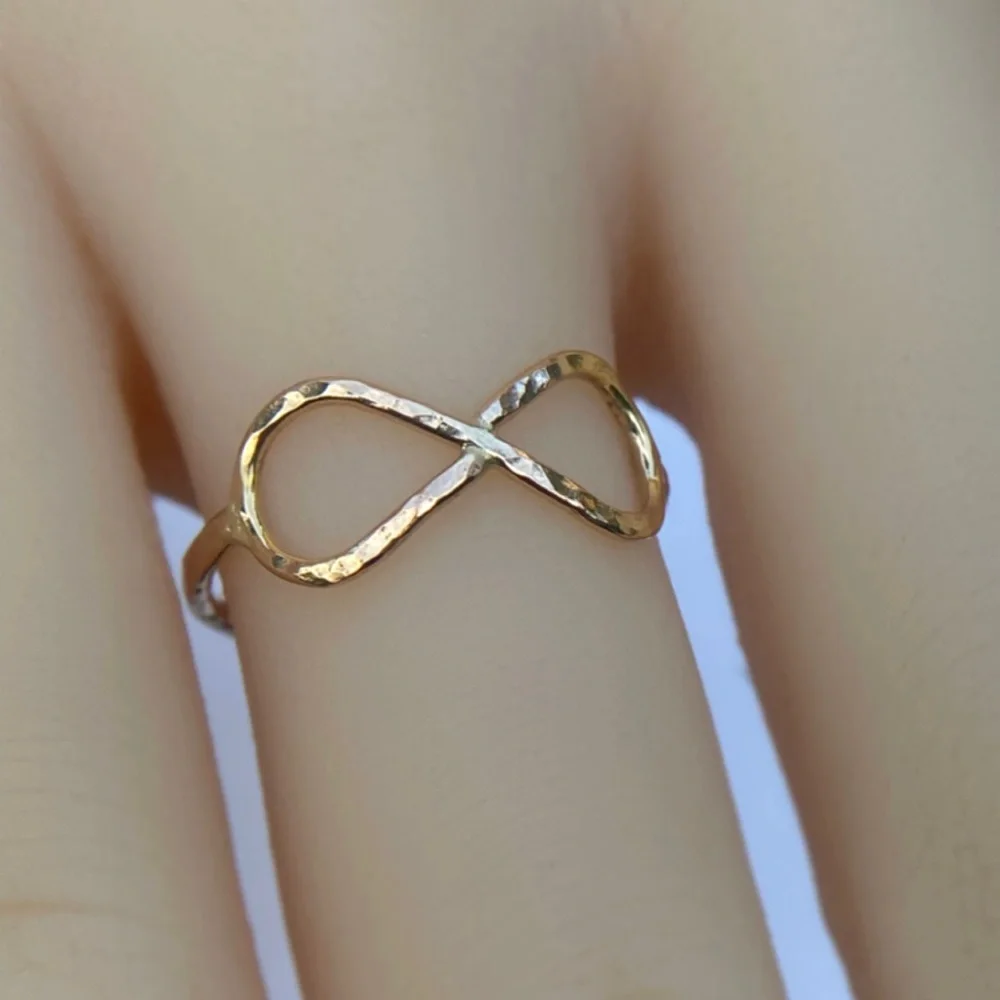 Infinity Symbol ring, handmade 14k Gold filled ring, made to order - Picture 7 of 7